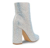 Silver Stone encrusted bootie