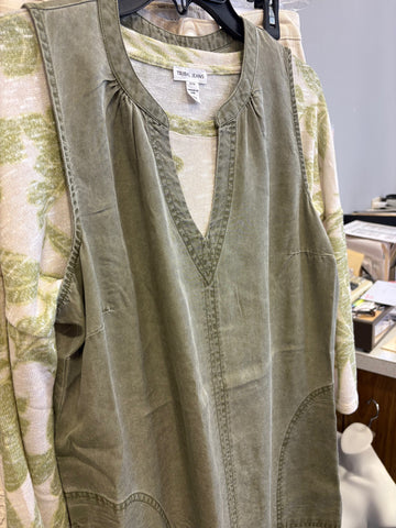 Tribal Flowy sleeveless V-neck dress #5788O5244