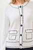 tribal summer sweater #2500O-8237 white