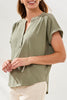 Tribal extended sleeve popover blouse  #6137O-5448