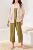 Tribal Crochet cardigan natural #6220O-5488