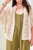 Tribal Crochet cardigan natural #6220O-5488