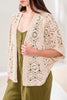 Tribal Crochet cardigan natural #6220O-5488