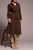 Tribal faux suede cocoa brown dress