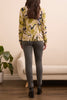tribal printed cable cotton sweater #2383O-576