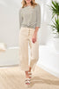 Tribal Audrey button fly wide crop ecru jeans