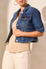 Tribal Denim jacket with short sleeves #5713O-2020