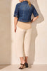 Tribal Denim jacket with short sleeves #5713O-2020