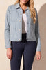 Tribal stripe denim jacket #2140O-8088