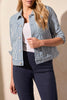 Tribal stripe denim jacket #2140O-8088