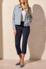 Tribal stripe denim jacket #2140O-8088
