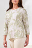 Tribal 3/4 sleeve crew neck top kiwizest