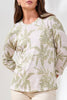 Tribal 3/4 sleeve crew neck top kiwizest