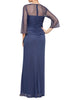 A-Line Special Occasions Dress with Beaded Illusion Sleeves